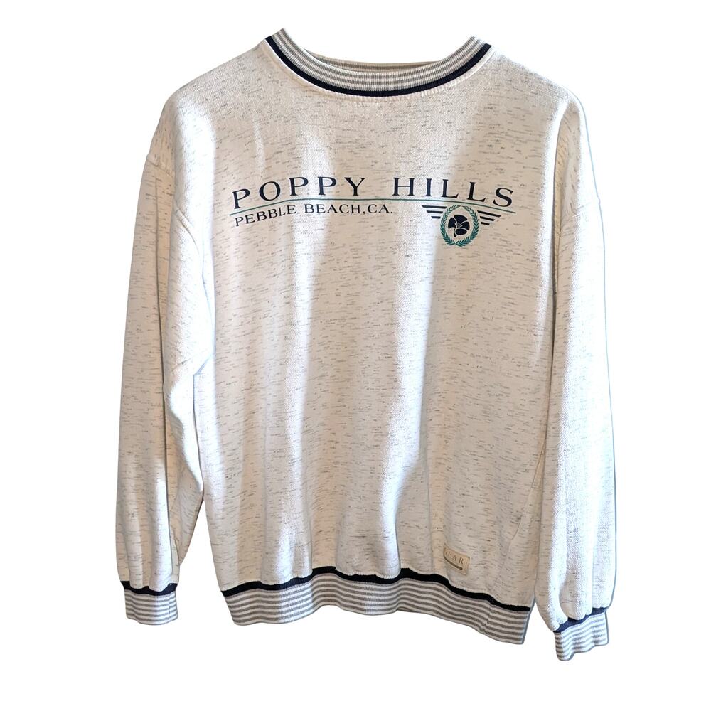 Gear For Sports Poppy Hills Pebble Beach Heathered White Sweatshirt M